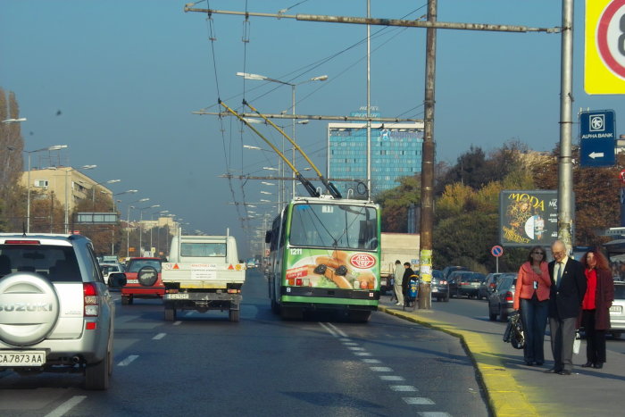 Auf der Strae Richtung Zentrum