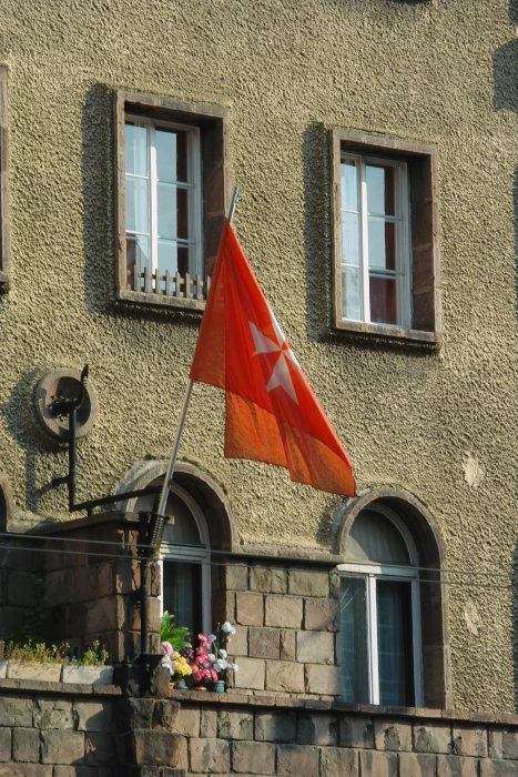 Fahne mit Blumen